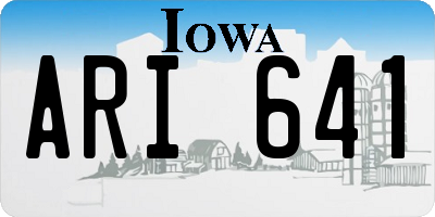 IA license plate ARI641