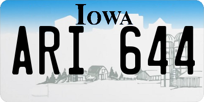 IA license plate ARI644