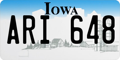 IA license plate ARI648
