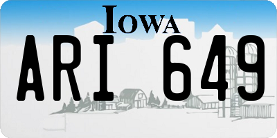 IA license plate ARI649
