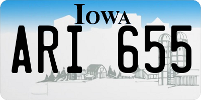IA license plate ARI655