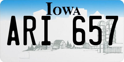 IA license plate ARI657