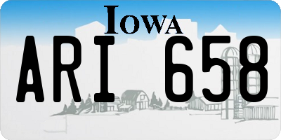 IA license plate ARI658