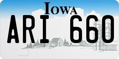 IA license plate ARI660
