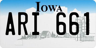 IA license plate ARI661