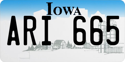 IA license plate ARI665