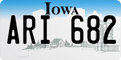IA license plate ARI682