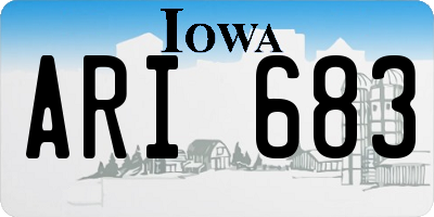 IA license plate ARI683