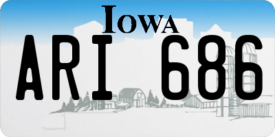 IA license plate ARI686