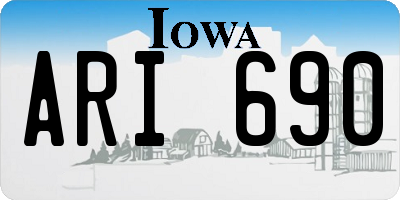 IA license plate ARI690