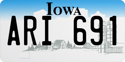 IA license plate ARI691