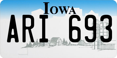 IA license plate ARI693