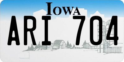 IA license plate ARI704