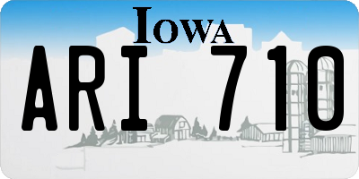 IA license plate ARI710