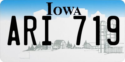 IA license plate ARI719