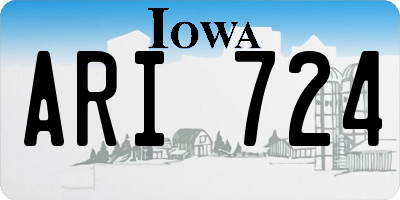 IA license plate ARI724