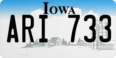 IA license plate ARI733