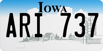 IA license plate ARI737