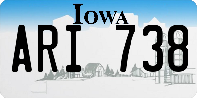 IA license plate ARI738