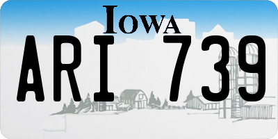 IA license plate ARI739