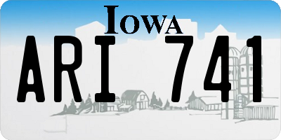 IA license plate ARI741