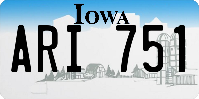 IA license plate ARI751