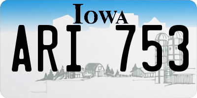 IA license plate ARI753
