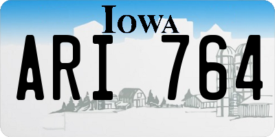 IA license plate ARI764