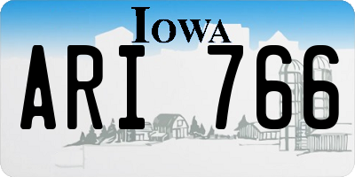 IA license plate ARI766
