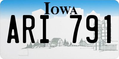 IA license plate ARI791