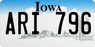 IA license plate ARI796