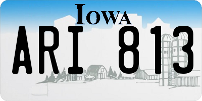 IA license plate ARI813