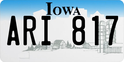 IA license plate ARI817