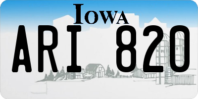 IA license plate ARI820
