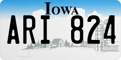 IA license plate ARI824