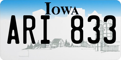 IA license plate ARI833