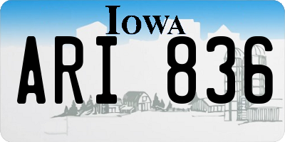 IA license plate ARI836