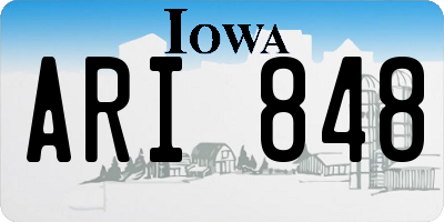 IA license plate ARI848
