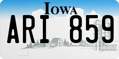 IA license plate ARI859