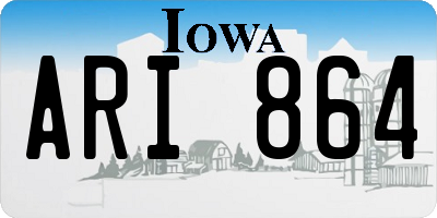 IA license plate ARI864