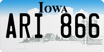 IA license plate ARI866