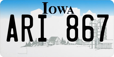 IA license plate ARI867