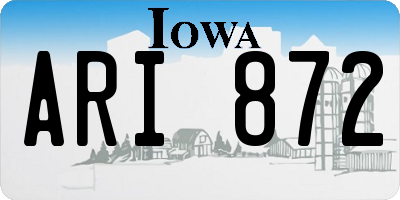 IA license plate ARI872