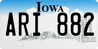 IA license plate ARI882
