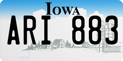 IA license plate ARI883
