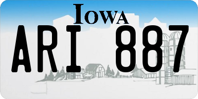 IA license plate ARI887
