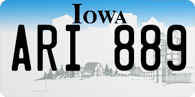 IA license plate ARI889