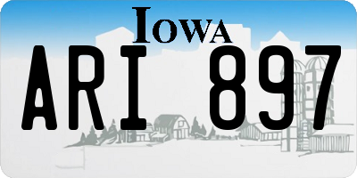 IA license plate ARI897