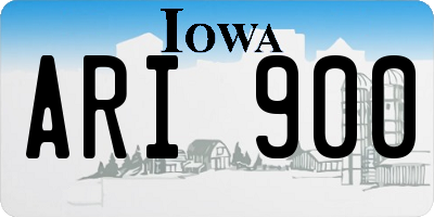 IA license plate ARI900