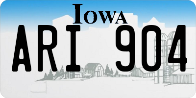 IA license plate ARI904